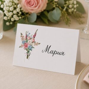 Табелки за маса с имена за сватба – Elegance